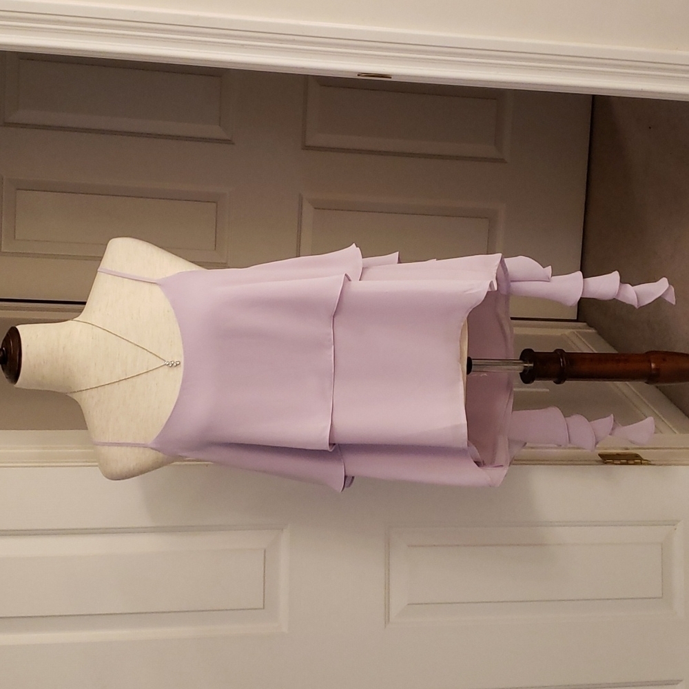𝅺strut & Bolt L.A Lilac Tiered Chiffon Cascading Tank Top NWT